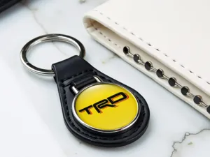 Toyota TRD Llavero Cuero Toque Cuero Diseño Brillo